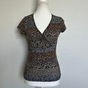 y2k floral lace top
